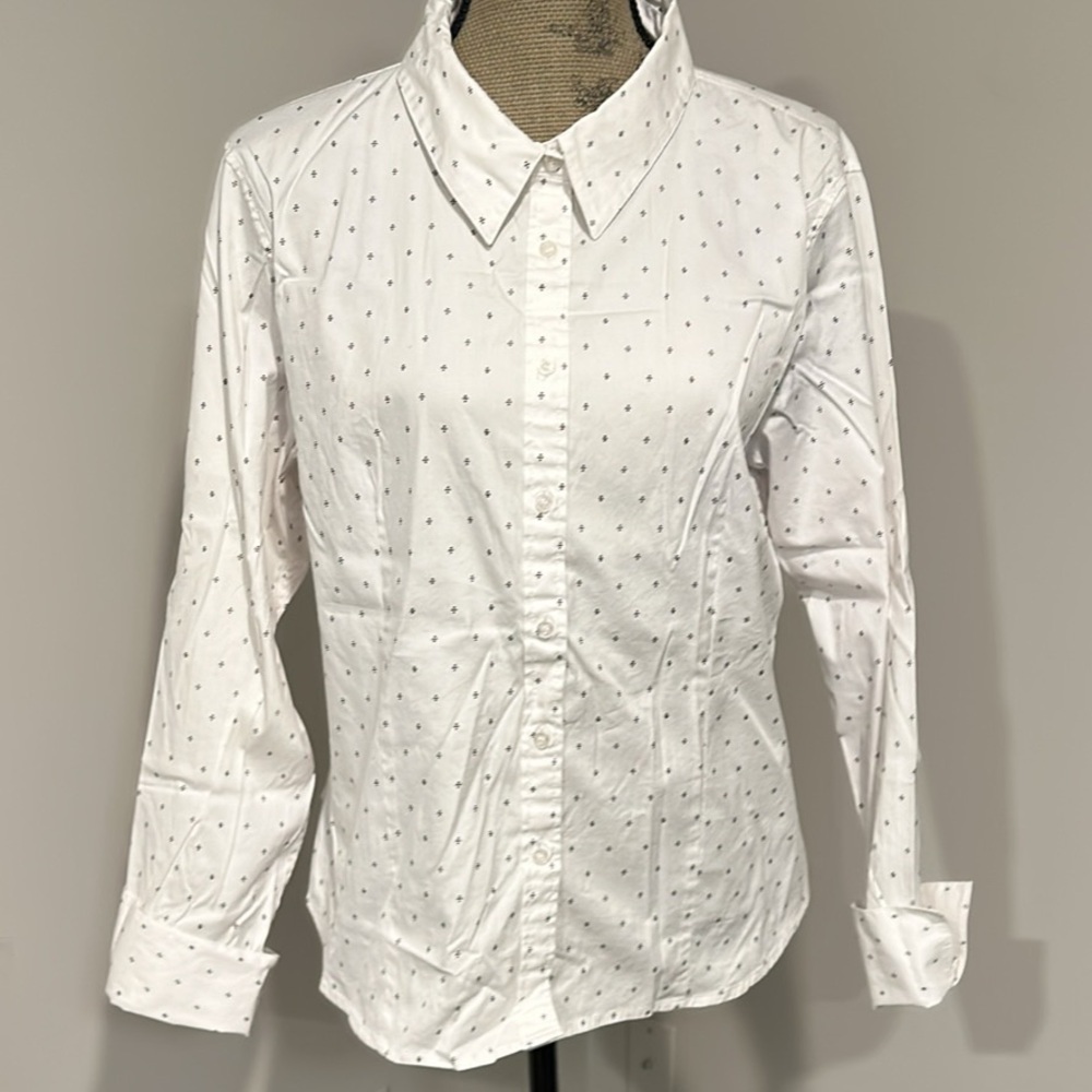 Calvin Klein White Patterned Button Down Wide Cuf… - image 2